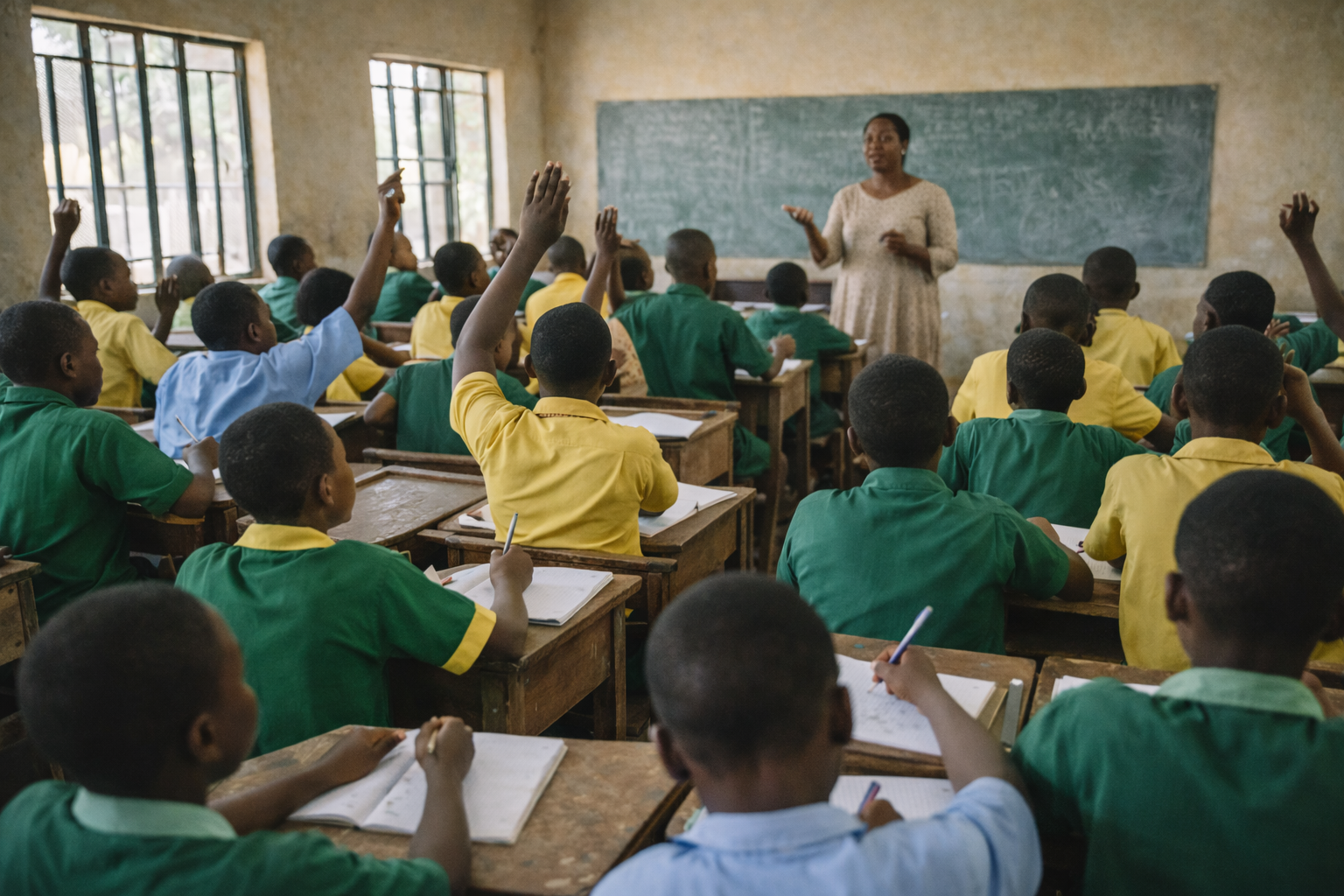 Students in a safe school environment
